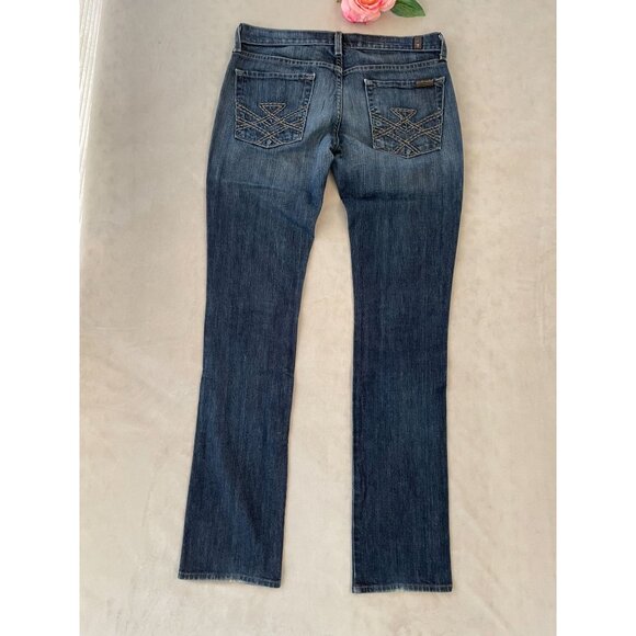 7 For All Mankind Edie Womens Y2K bootcut Jeans Size28 Actual 31W X 32.5L - Picture 2 of 11